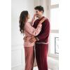 imageDAVID ARCHY Mens Pajamas Set UltraSoft Fleece Pajamas Lightweight ampamp Breathable Sleepwear Long Sleeve Lounge Set with PocketsWine Red