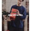 imageDAVID ARCHY Mens Polar Fleece Pajamas Set Henley Collar Warm Sleepwear Comfy Soft Loungewear Pjs Winter Pajama for MenNavy Blue