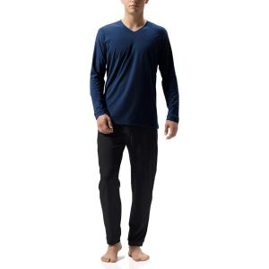 imageDAVID ARCHY Mens Pajamas Set Soft Cotton Long Sleeve Sleepwear Comfy Loungewear Pjs with PocketsNavy Blue  Black