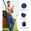 imageDAVID ARCHY Mens Pajama Pants 2 Pack Soft Cotton Lounge Sleep Bottoms with Pockets Elastic Waist and Cuffed AnklesBlackNavy Blue