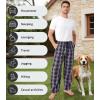 imageDAVID ARCHY Mens Pajama Pants Woven Cotton Plaid Sleep and Lounge Bottoms with Pockets Ultra Lightweight 3 Pack3 Pack  Charcoal BlackNavy Red Mini PlaidNavy Cream