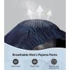 imageDAVID ARCHY Mens Pajama Pants Woven Cotton Plaid Sleep and Lounge Bottoms with Pockets Ultra Lightweight 3 Pack3 Pack  Charcoal BlackNavy WhiteDeep Navy