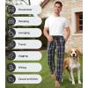imageDAVID ARCHY Mens Pajama Pants Woven Cotton Plaid Sleep and Lounge Bottoms with Pockets Ultra Lightweight 3 Pack3 Pack  Navy Red Mini PlaidBlack GrayDusty Blue Stripe