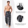 imageDAVID ARCHY Mens Pajama Pants Woven Cotton Plaid Sleep and Lounge Bottoms with Pockets Ultra Lightweight 3 Pack3 Pack  Navy Red Mini PlaidBlack GrayDusty Blue Stripe