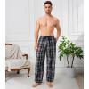 imageDAVID ARCHY Mens Pajama Pants Woven Cotton Plaid Sleep and Lounge Bottoms with Pockets Ultra Lightweight 3 Pack3 Pack  Navy Red Mini PlaidBlack GrayDusty Blue Stripe