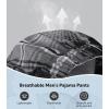 imageDAVID ARCHY Mens Pajama Pants Woven Cotton Plaid Sleep and Lounge Bottoms with Pockets Ultra Lightweight 3 Pack3 Pack  Navy Red Mini PlaidBlack GrayDusty Blue Stripe
