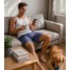 imageDAVID ARCHY Mens Pajama Shorts Soft ampamp Lightweight Sleep Shorts Breathable ampamp QuickDry Lounge Shorts with Pockets 2 PackWild Winddark Grey