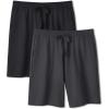 imageDAVID ARCHY Mens Pajama Shorts Soft ampamp Lightweight Sleep Shorts Breathable ampamp QuickDry Lounge Shorts with Pockets 2 PackDark Greyblack