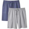 imageDAVID ARCHY Mens Pajama Shorts Soft ampamp Lightweight Sleep Shorts Breathable ampamp QuickDry Lounge Shorts with Pockets 2 PackLight Greywild Wind