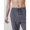 imageDAVID ARCHY Mens Cotton Pajamas Henley Collar Sleepwear Soft Classic ButtonDown Woven Long Sleeve Set S BlackHeather Black Grid