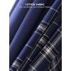 imageDAVID ARCHY Mens Cotton Pajamas Henley Collar Sleepwear Soft Classic ButtonDown Woven Long Sleeve Set S Navy BlueNavy Blue Grid