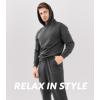 imageDAVID ARCHY Mens Fleece Hooded Pajama Set Soft Long Sleeve Loungewear Comfortable Sweatshirts ampamp Pajama Pants PJ Sets for menDark Grey