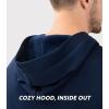 imageDAVID ARCHY Mens Fleece Hooded Pajama Set Soft Long Sleeve Loungewear Comfortable Sweatshirts ampamp Pajama Pants PJ Sets for menNavy Blue
