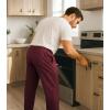 imageDAVID ARCHY Mens Pajama Pants Bamboo Rayon Lightweight Knit Sleep Bottoms Soft Lounge Pants with Pockets PJs 2 PackBlackMaple Red