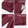 imageDAVID ARCHY Mens Pajama Pants Bamboo Rayon Lightweight Knit Sleep Bottoms Soft Lounge Pants with Pockets PJs 2 PackBlackMaple Red