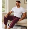 imageDAVID ARCHY Mens Pajama Pants Bamboo Rayon Lightweight Knit Sleep Bottoms Soft Lounge Pants with Pockets PJs 2 PackBlackMaple Red