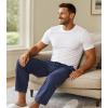 imageDAVID ARCHY Mens Pajama Pants Bamboo Rayon Lightweight Knit Sleep Bottoms Soft Lounge Pants with Pockets PJs 2 PackNavy BlueHeather Navy Blue