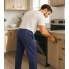 imageDAVID ARCHY Mens Pajama Pants Bamboo Rayon Lightweight Knit Sleep Bottoms Soft Lounge Pants with Pockets PJs 2 PackNavy BlueHeather Navy Blue