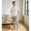 imageDAVID ARCHY Mens Pajama Pants Cotton Bottoms Soft Lightweight Loungewear with Drawstring and Pockets 2 PackBlackHeather Grey