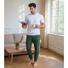 imageDAVID ARCHY Mens Pajama Pants Cotton Bottoms Soft Lightweight Loungewear with Drawstring and Pockets 2 PackBlackOlive Green