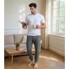 imageDAVID ARCHY Mens Pajama Pants Cotton Bottoms Soft Lightweight Loungewear with Drawstring and Pockets 2 PackDark GrayMoonlight Blue