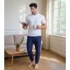 imageDAVID ARCHY Mens Pajama Pants Cotton Bottoms Soft Lightweight Loungewear with Drawstring and Pockets 2 PackNavy BlueHeather Grey