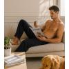 imageDAVID ARCHY Mens Pajama Pants Soft Lightweight Sleep Pants Comfy Lounge Pajama Bottoms with Pockets and Button Fly 2 PackBlacknavy Blue