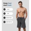 imageDAVID ARCHY Mens Pajama Shorts Soft ampamp Lightweight Sleep Shorts Breathable ampamp QuickDry Lounge Shorts with Pockets 2 PackDark Greyblack