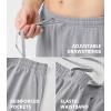 imageDAVID ARCHY Mens Pajama Shorts Soft ampamp Lightweight Sleep Shorts Breathable ampamp QuickDry Lounge Shorts with Pockets 2 PackLight Greyslate Blue