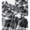 imageDAVID ARCHY Mens Pajamas Set Flannel Pjs Sets UltraSoft Cotton Pajamas for Men Classic Plaid Lounge Set with Roomy PocketsBlack White Gray Plaid