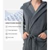 imageDAVID ARCHY Mens Robe Long Sleeve Lightweight Knit BathrobeComfort Knee Length Hood SleepwearDark Gray