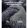 imageDAVID ARCHY Mens Soft Fleece Plush Robe Full Length Long BathrobeBlue Grey Check