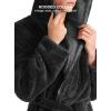 imageDAVID ARCHY Mens Soft Fleece Plush Robe Full Length ampamp Cotton Pajama Set Medium