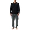 imageDAVID ARCHY Mens Soft Fleece Plush Robe Full Length ampamp Cotton Pajama Set Medium