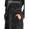 imageDAVID ARCHY Mens Soft Fleece Plush Robe Full Length ampamp Cotton Pajama Set Medium