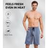 imageDAVID ARCHY Mens Ultra Soft ampamp Quick Dry Sleep Shorts Cotton Blend Pajama Shorts with Pockets and Fly 2 PackHeather Dark BlueBrown