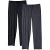 imageDAVID ARCHY Mens Pajama Pants Bamboo Rayon Lightweight Sleep Bottoms Breathable Lounge Pants with Pockets Comfy PJs 2 PackBlackDark Gray