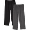 imageDAVID ARCHY Mens Pajama Pants Soft Lightweight Sleep Pants Comfy Lounge Pajama Bottoms with Pockets and Button Fly 2 PackDark Grayblack