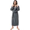 imageDAVID ARCHY Mens Robe Long Sleeve Lightweight Knit BathrobeComfort Knee Length Hood SleepwearDark Gray