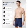 imageDAVID ARCHY Mens Boxer Shorts Underwear Quick Dry Breathable Mens Boxers Moisture Wicking Boxers for Men 3 or 5 PackMoonlight BlueDark GrayGray Violet
