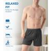 imageDAVID ARCHY Mens Boxers Soft Rayon Made from Bamboo Boxers for Men Pack Loose Underwear Cooling Mens Boxer ShortsBlackDark GreyDark Blue