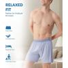 imageDAVID ARCHY Mens Boxers Soft Rayon Made from Bamboo Boxers for Men Pack Loose Underwear Cooling Mens Boxer ShortsLight BlueGrey GreenGrey