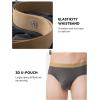 imageDAVID ARCHY Mens Briefs Rayon Made From Bamboo Soft Seamless Underwear Support Pouch No Fly Briefs for Men 4 PackDark BlueDark Grey