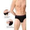 imageDAVID ARCHY Mens Briefs Rayon Made From Bamboo Soft Seamless Underwear Support Pouch No Fly Briefs for Men 4 PackGrey BlueBlackDark GreyGrey Purple