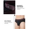 imageDAVID ARCHY Mens Briefs Rayon Made From Bamboo Soft Seamless Underwear Support Pouch No Fly Briefs for Men 4 PackGrey BlueBlackDark GreyGrey Purple