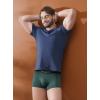 imageDAVID ARCHY Mens Trunks Underwear Cotton Modal Soft Breathable No Ride Up Pouch Underwear 34 or 6 PackMoonlight BlueWine RedOlive Green3 Packa