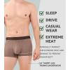 imageDAVID ARCHY Mens Trunks Underwear Soft Breathable Rayon Made from Bamboo for Men No Fly Pouch 4PackLight Blue Grey  Dark Purple Grey  Grey Green  Dark Coffee Grey