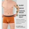 imageDAVID ARCHY Mens Trunks Underwear Soft Breathable Rayon Made from Bamboo for Men No Fly Pouch 4PackMon Blue  Fri Blue  Wed Green  Thu Orange  Sun Dark Grape Purple  Sat Red  Tue Yellow
