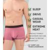 imageDAVID ARCHY Mens Trunks Underwear Soft Breathable Rayon Made from Bamboo for Men No Fly Pouch 4PackMon Blue  Wed Green  Sat Red  Tue Yellow