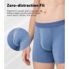 imageDAVID ARCHY Mens Underwear Boxer Briefs Breathable Soft MoistureWicking with Fly Underwear for Men MultipackC1  55  Light BlueBlueGreenGray  4 Pack